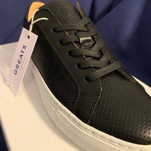 Greats Black Perforated Sneakers